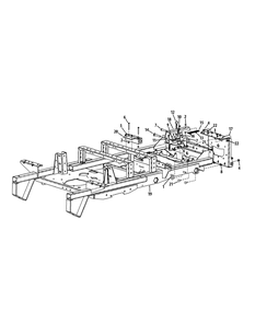 Frame Assembly Diagram and Parts List for S7237-KW 53CI8DU8050-37HP Cub Cadet Lawn Tractor